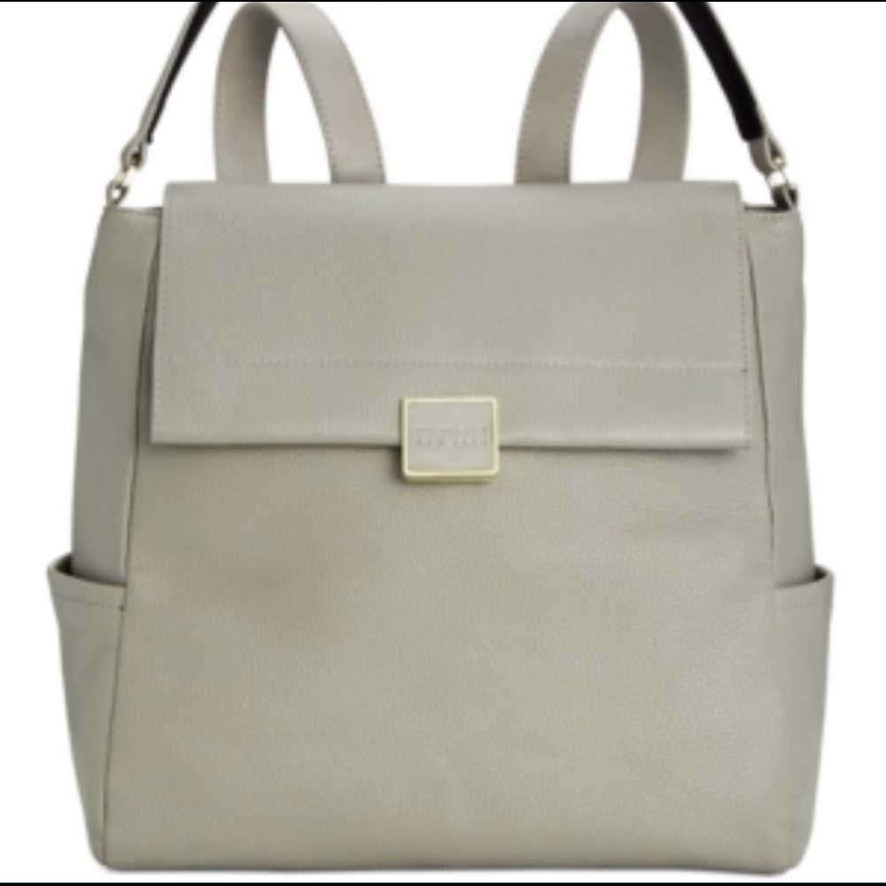 Kenneth Cole NWT Christie Large Leather Backpack *Grey*